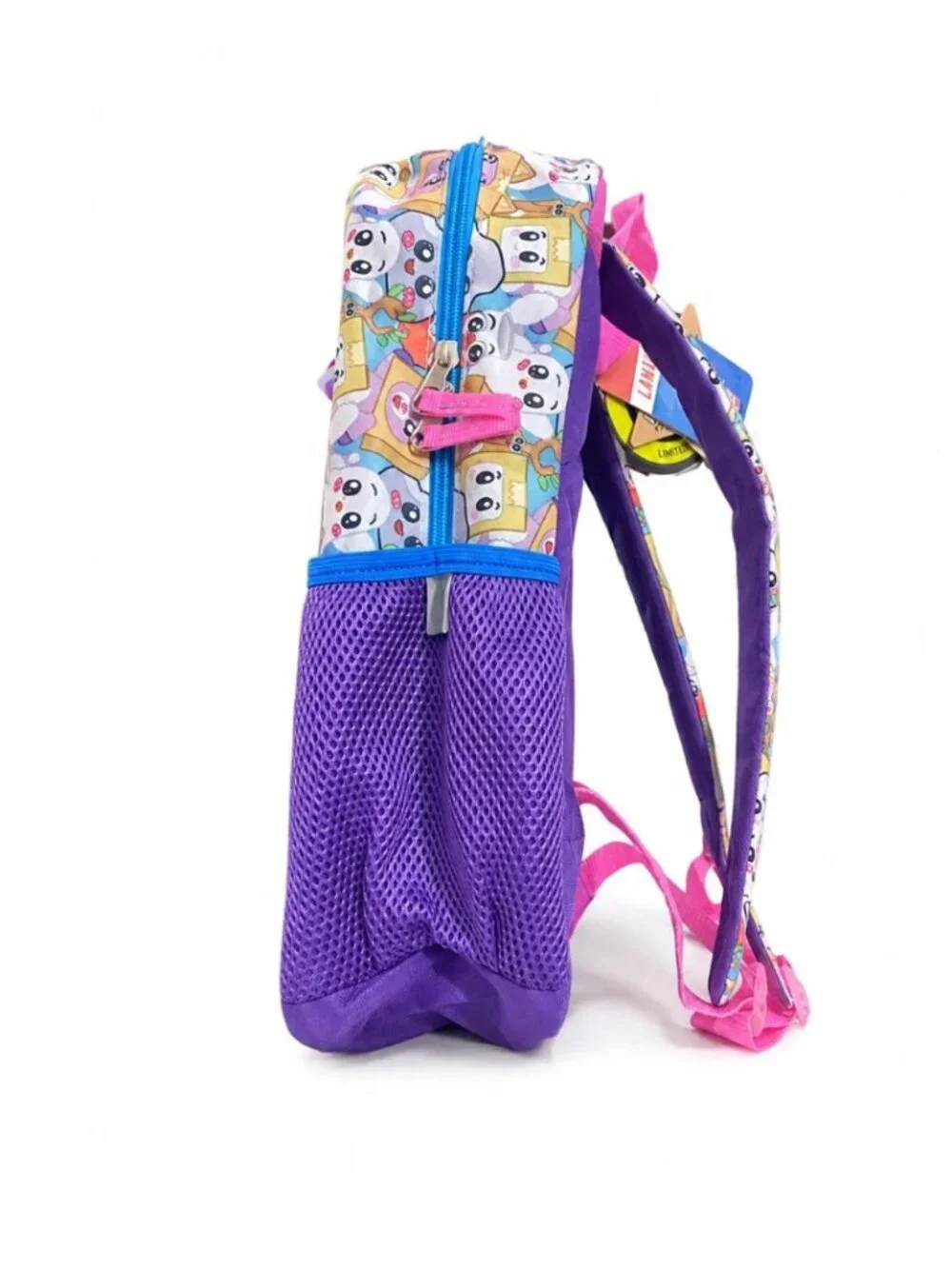 Lankybox Kids Purple Cartoon Gold Star Collection Backpack